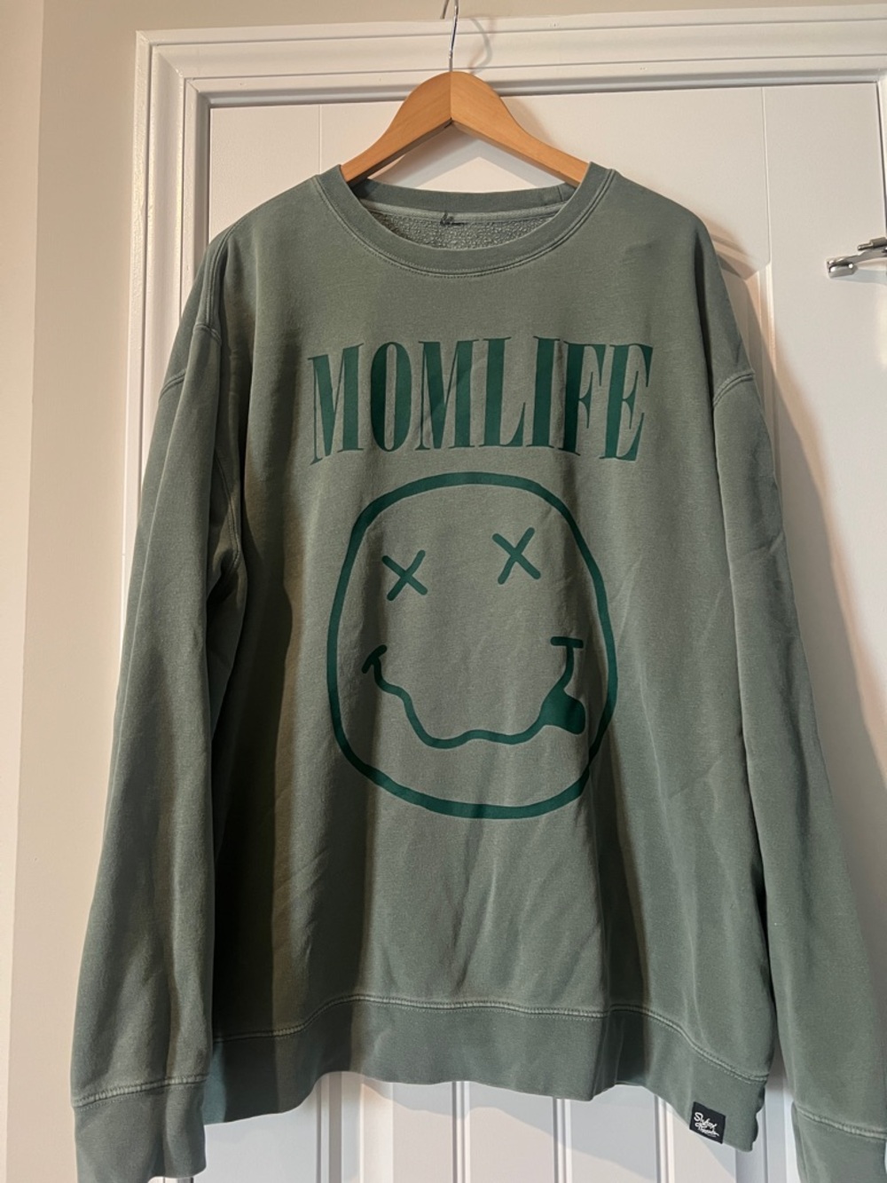 Mom Life smiley face oversized Sweatshirt